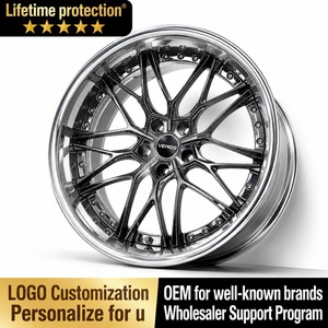 Jantes forgées VEROS Custom16, 17, 18, 19 pouces, concaves profondes, design multi-branches poli, pour <span class=keywords><strong>Ferrari</strong></span>, Bugatti, McLaren, Aston - Product Image 1
