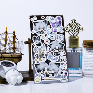 Tùy chỉnh không thấm nước cá nhân chết cắt dán dễ thương phim hoạt hình in ấn phim hoạt hình giấy vinyl dán - Product Image 1