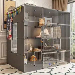 Ngoài Trời Vườn Playpen Cho Động Vật Nhỏ Sắt Kim Loại Chim Thỏ Mèo Nhím Gà Coop Polyester Nút Đóng Cửa Nhà Vật Nuôi Lồng