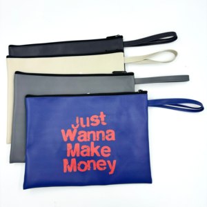 Custom Printed Leather Wristlet <strong>Clutches</strong> Zipper <strong>Bag</strong> <strong>with</strong> Portable <strong>Wrist</strong> <strong>Strap</strong> Handle - Product Image 4