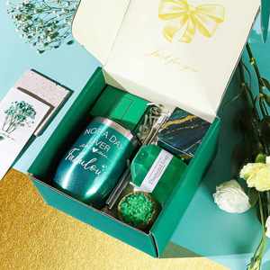 2025 Luxury Emerald Gold Color Birthday Gifts for Her Stress Relief Gift Basket for Women Custom Unique Gifts for Men and Women - Product Image 6