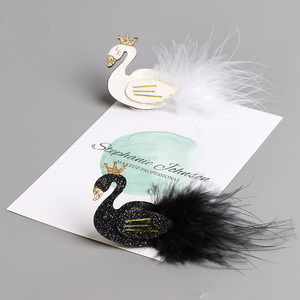 Lovely Girls Sweet Style Lace Swan Hair <strong>Buckle</strong> Hairgrip Headdress Hair <strong>Clips</strong> for Kids - Product Image 4