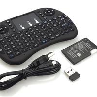 Mini Teclado Inalámbrico I8 Rii 2.4G Retroiluminado, Mini Mouse Inalámbrico I8 con Panel Táctil