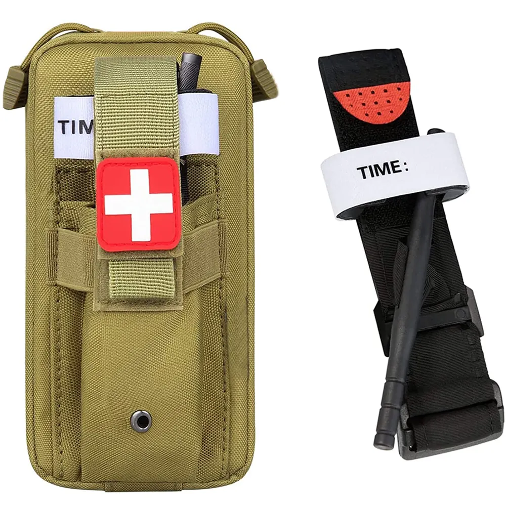 IFAK Pouch Trauma Kit Tourniquet und Beutel Medical Tactical Military Pouch Notfall EMT Erste-Hilfe-Kit mit Tourniquet-Halter