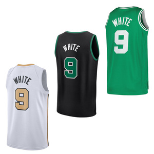 2025 Hommes Boston # 9 maillots de basket-ball personnalisés en jersey blanc, chemises brodées, uniformes pour jeunes, vêtements de sport avec logos - Product Image 1