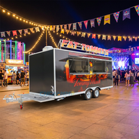 Champ US Standaard Aanhangwagen voor Voedselverkoop met Compleet Ventilatiesysteem, Mobiele Straatvoedselkar, Legaal voor Buiten Evenementen Catering