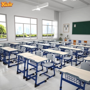 Promotion Mobilier de classe avec pupitres robustes Sièges pliables pour écoles élémentaires Ensemble de meubles de classe - Product Image 1