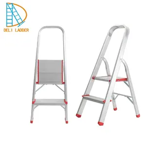 Deliladder Populaire 2-9 Step Huishoudelijke Opvouwbare Draagbare Opstap Aluminium Ladder