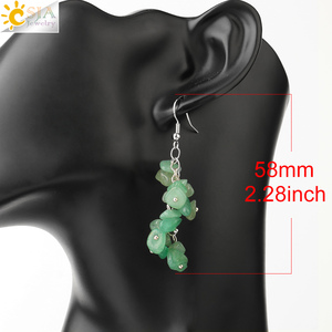 <span class=keywords><strong>Boucles</strong></span> <span class=keywords><strong>d</strong></span>'<span class=keywords><strong>oreilles</strong></span> pendantes en cristal de pierre naturelle CSJA, <span class=keywords><strong>7</strong></span> <span class=keywords><strong>chakras</strong></span>, perles irrégulières, pour femmes, G458 - Product Image 6