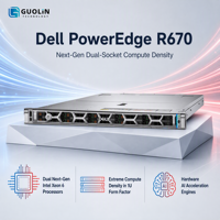 Server Rak Dell PowerEdge R670 1U Dual Intel Xeon 6 DDR5 PCIe 5.0 Server Komputasi Pusat Data Perusahaan Berdensitas Tinggi untuk Cloud