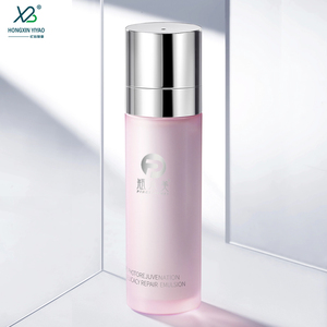 Botol pompa kaca datar 30ml, Set perawatan kulit kunyit ramah lingkungan 50ml 100ml 120ml untuk perawatan kulit - Product Image 3