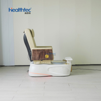 Chaise de salon de manucure et pédicure en fibre de verre réglable et personnalisable, avec bain à remous et massage par vibration, pour femmes, fabriquée en Chine