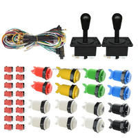 DIY rétro pour kits de jeux d'arcade, joystick d'arcade, stick 4/8 directions, bouton Sanwa Happ, anglais pour Pandora Raspberry Pi PC