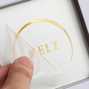 Autocollant 3D personnalisé en nickel métallique électroformé avec transfert de feuille d'or transparente, logo <span class=keywords><strong>UV</strong></span>, décalcomanie vinyle - Product Image 3