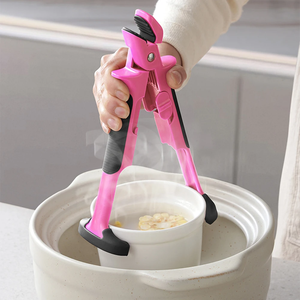 Pinza de silicona 2 en 1 para sujetar cuencos, resistente al calor, con mango largo, antideslizante, para levantar platos y cuencos, herramienta para el hogar y la cocina. - Product Image 3