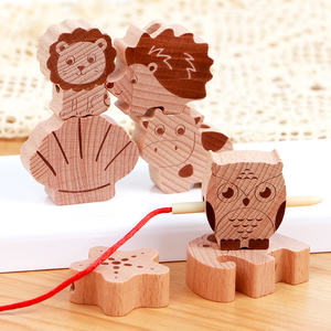 Gioco Educativo in Legno per Bambini con Perline da Masticare, <span class=keywords><strong>Alfabeto</strong></span> e Numeri da Infilare, per lo Sviluppo della Coordinazione Mano-Cervello - Product Image 6