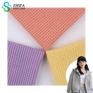 Tc Polyester Katun Wafel Lintas Grid Nanas Rumah Sweater Kain Rajutan Kain