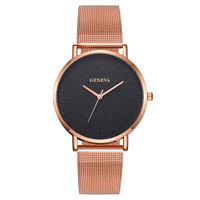 Montre à quartz pour homme Genève, bracelet milanais, personnalisable, bleu, écologique, tendance, best-seller du commerce extérieur