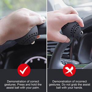 Nuevo Potenciador de Volante para Automóvil, Estilo Deportivo, Portátil, Creativo, de Silicona+ABS, Negro, con Rodamiento, para Camiones, Giro con una Sola <span class=keywords><strong>Mano</strong></span>, Interior - Product Image 5