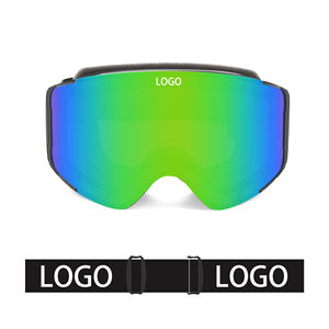 फ्रेमलेस स्नो गॉगल स्पोर्ट्स आईवियर समायोज्य लोचदार बैंड कस्टम चुंबकीय थोक काले स्की गॉगल - Product Image 2