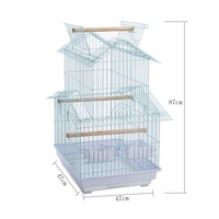Vente directe usine – Cage à oiseaux décorative en métal importée, type villa, quatre couleurs, pour canaris et perroquets de taille moyenne, modèle A5004