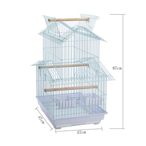 Factory Direct Sales Canary Parrot Imported Metal <strong>Decorative</strong> Villa Type Four-color Medium <strong>Birdcage</strong> Model A5004 - Product Image 3