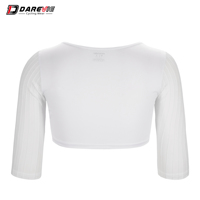 Sous-vêtements de cyclisme Darevie personnalisés, respirants, légers, blancs, manches courtes, couche de base de cyclisme aérodynamique