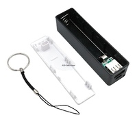 Kit de boîtier de batterie externe DIY 18650 portable 5V USB avec porte-clés pour téléphone portable (sans batterie)