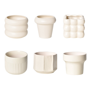 Vaso in Ceramica Stile Nordico Color Crema, Decorazione Creativa <span class=keywords><strong>di</strong></span> Alta Gamma per Casa, per Phalaenopsis e <span class=keywords><strong>Piante</strong></span> Verdi - Product Image 5