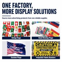 Drapeau personnalisé imprimé recto-verso en polyester 3x5 pieds avec mât et 2 œillets pour activités scolaires, rencontres sportives, grands festivals