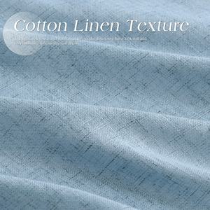 Rideaux filtrants légers et semi-transparents en mélange Boho élégant tissé uni rideaux de fenêtre avec œillets pour le salon - Product Image 6