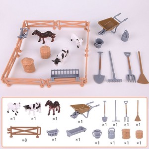 Jouets d'animaux de ferme en plastique pour enfants et filles, ensemble de <span class=keywords><strong>22</strong></span> pièces, jouets de simulation de jeu de rôle - Product Image 1