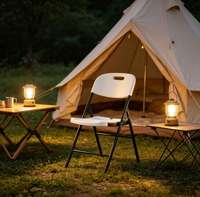 Chaise de jardin pliable en plastique durable, légère, imperméable, confortable et portable pour l'extérieur, les fêtes, la cuisine et la vie quotidienne au design moderne