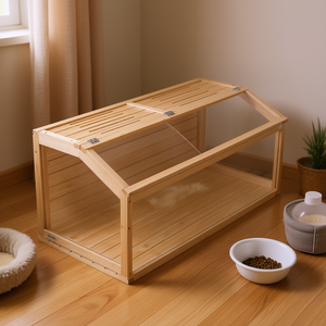 Cage à hamster en bois Vevor 45x50 pouces, habitat rectangulaire transparent pour petits animaux, souris, rongeurs, utilisation en intérieur - Product Image 2