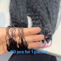 Extensions de cheveux humains bouclés indiens marron, pré-bouclées, invisibles, avec nœuds miracle, plumes, cheveux bouclés birmans, extensions au crochet effet plume