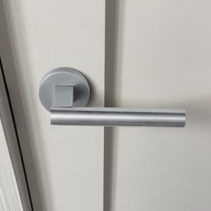<strong>GOO</strong>-KI Vintage Classic Interior Door Handle and Lock with Brushed <strong>Chrome</strong> Finish Durable Brass Material Easy Installation - Product Image 1