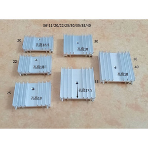 Dissipateur thermique en aluminium 36*11*38 à double broche, matériau épais pour MOSFET TO220, Thyristor 247, Transistor 3P - Product Image 1