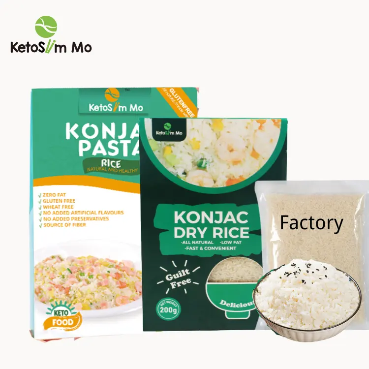 Baixo gordura seca konjack arroz heightproteína chinês konjac arroz