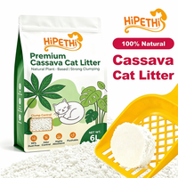 Litière pour chat en manioc naturel biodégradable, jetable aux toilettes, blanche, à agglomération rapide, hautement absorbante, vente en gros d'usine, approvisionnement en vrac