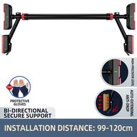 Barre de traction horizontale pour fitness, entraîneur de musculation à domicile, sans perçage, avec anneaux de gymnastique