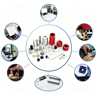 Services de fabrication de pièces mécaniques sur mesure utilisant des machines CNC pour les composants de quincaillerie en cuivre, aluminium et acier inoxydable