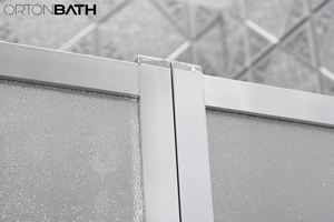 Ortonbaignoire en aluminium trois pièces, cloison de <span class=keywords><strong>baignoire</strong></span> en verre <span class=keywords><strong>pliable</strong></span> conception sans cadre, salle de bain en verre trempé, écran de <span class=keywords><strong>douche</strong></span> - Product Image 5