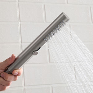 Ensemble de mitigeur de douche à installation facile Ensemble de robinet de douche rond en nickel brossé 304 SUS Système de douche à effet pluie de remplacement avec <span class=keywords><strong>support</strong></span> - Product Image 3