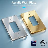 Cache-interrupteur personnalisé en acrylique transparent, panneau de protection en PMMA pour interrupteur mural, prise électrique, OEM ODM disponible