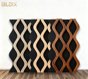 Pannelli acustici moderni a forma di speciale del pannello di parete di <span class=keywords><strong>legno</strong></span> esagonale della striscia per la parete di fondo fonoassorbente - Product Image 6