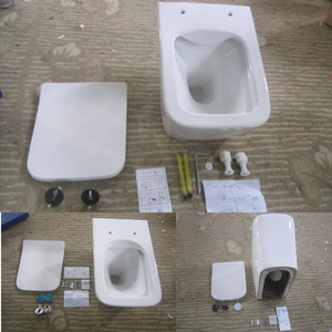 Inodoro moderno de pared para baño y cocina con bidé, rociador vertical de cerámica, inodoros en varios colores, sanitarios para hotel y ciudad. - Product Image 2