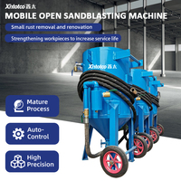 Pot de sableuse mobile à haute pression XTS-520 la machine de réservoir de sablage ouverte antirouille