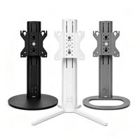 Support de Moniteur Électrique Réglable en Hauteur en Métal, Support de Bureau Ergonomique Intelligent avec Contrôle Tactile, Minuteur 3 Vitesses et Gestion des Câbles pour la Maison