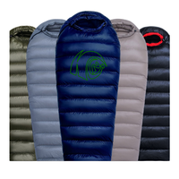 Sac de couchage tactique infrarouge coupe-vent et imperméable en Oxford, type momie, en duvet d'oie et de canard, pour le camping et la randonnée par temps froid