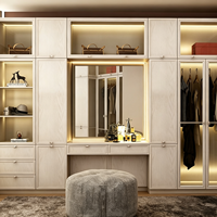 Armoire en bois clair tendance 2026, prête à assembler (RTA), ensemble de meubles de chambre minimalistes, fabrication OEM/ODM sur mesure